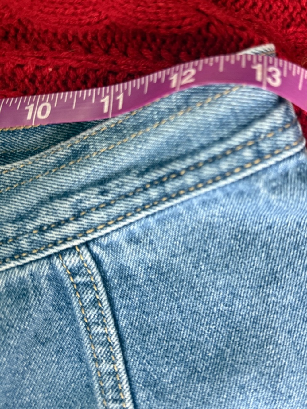 Vintage 90s Button Front Denim Mini Skirt High Waist Jean Skirt Size 4 - Picture 8 of 9